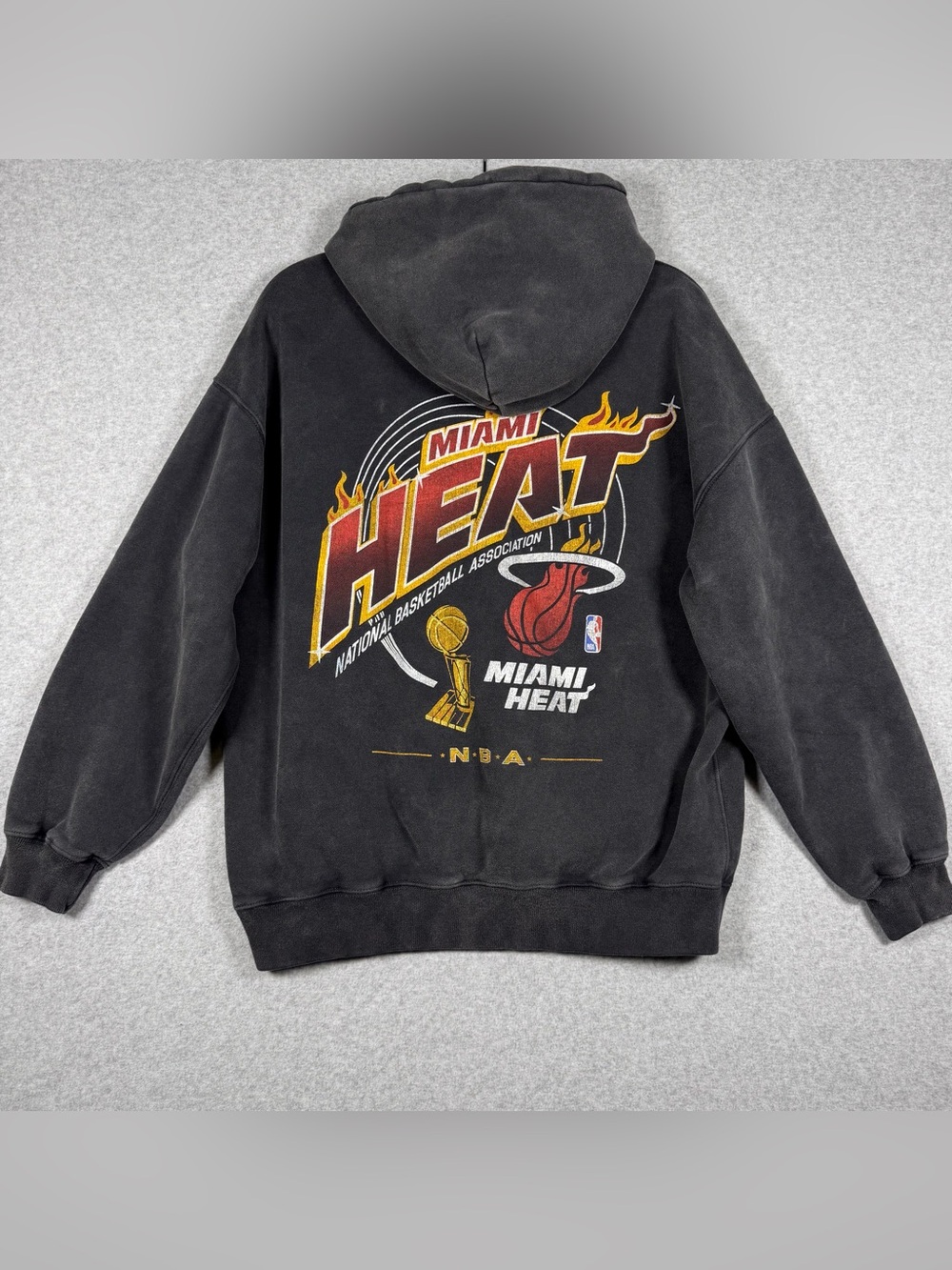 Abercrombie & Fitch NBA Miami Heat Black Oversized Pullover Hoodie Men’s Small
